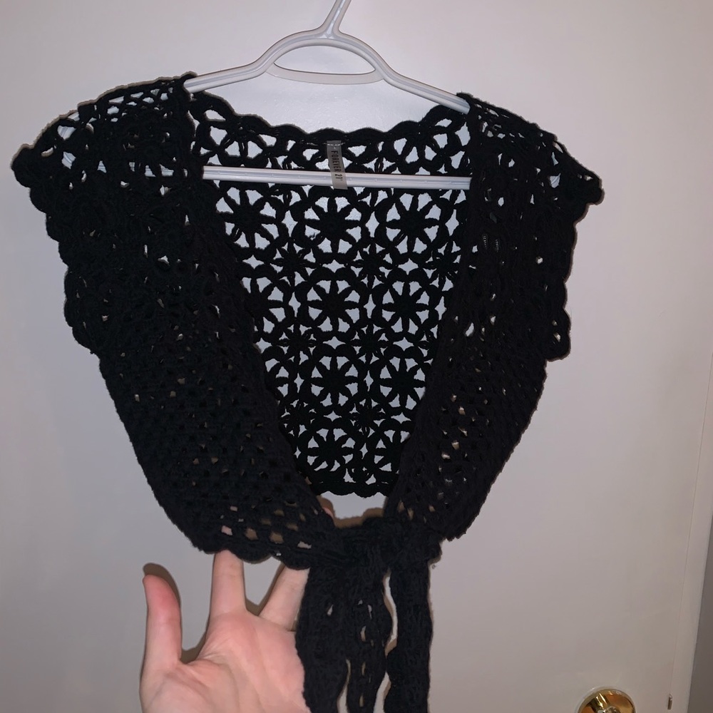⭐️HOST PICK⭐️ [L]👙NWOT - F21 crochet knit swim cover up - Picture 2 of 6